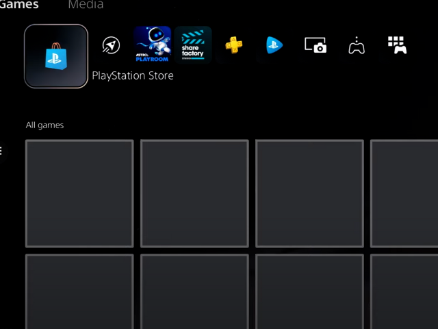 پلی استیشن استور در PS5