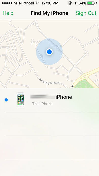 دستگاههای فعال find my iphone
